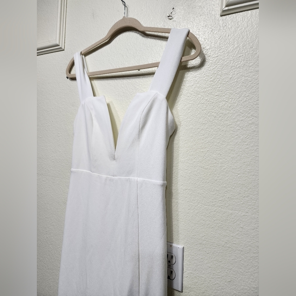 Lulus Daring Elegance White Sleeveless Mermaid Maxi Dress M Wedding Party Bridal - Picture 8 of 12